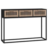 vidaXL Konzolový stolek černý 105x30x75 cm kompozitní dřevo a železo