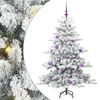 vidaXL Uměl&yacute; Skl&aacute;dac&iacute; V&aacute;nočn&iacute; Strom s stojanem B&iacute;l&aacute; 150 cm PVC a ocel