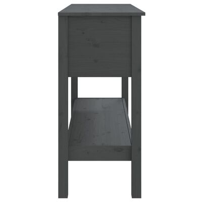 vidaXL Konzolový stolek šedý 100 x 35 x 75 cm masivní borové dřevo