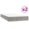 vidaXL Box spring postel s matrac&iacute; světle &scaron;ed&aacute; 200x200 cm samet