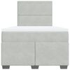vidaXL Box spring postel s matrac&iacute; světle &scaron;ed&aacute; 120x190 cm samet