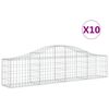 vidaXL Klenut&eacute; gabionov&eacute; ko&scaron;e 10 ks 200x30x40/60 cm pozinkovan&eacute; železo