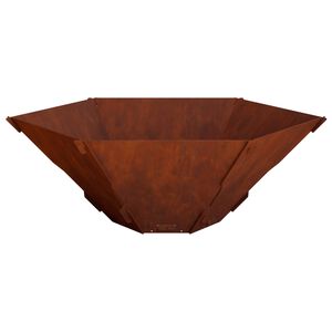 vidaXL Ohni&scaron;tě Rezav&aacute; 58,5 x 51,5 x 19,5 cm Povětrnostně odoln&aacute; ocel