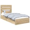 vidaXL Postel s &uacute;ložn&yacute;m prostorem se z&aacute;suvkou Sonoma dub 70 x 190 cm