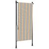 vidaXL Venkovn&iacute; roleta žlut&aacute; a b&iacute;l&aacute; 120 x 270 cm textil a ocel