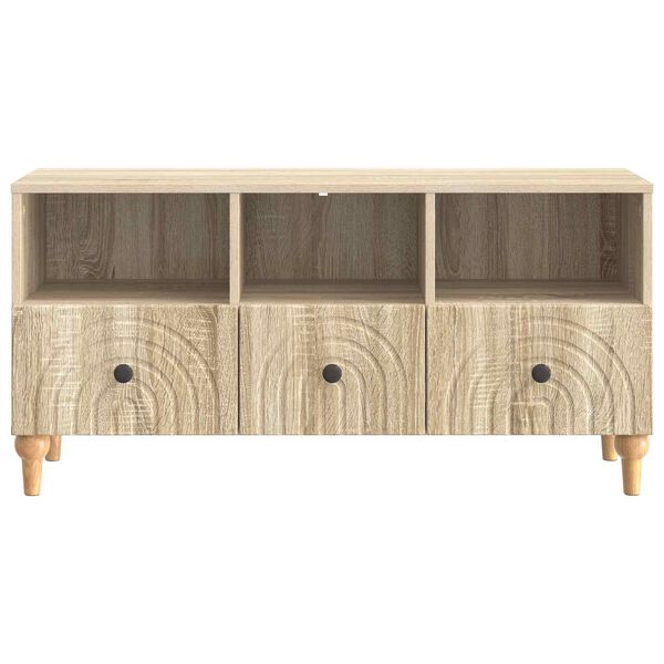 vidaXL Televizn&iacute; skř&iacute;ň Sonoma dub 102 x 34,5 x 50 cm Dřevěn&yacute; materi&aacute;l
