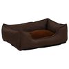 vidaXL Pel&iacute;&scaron;ek pro psy hněd&yacute; 85,5 x 70 x 23 cm lněn&yacute; vzhled fl&iacute;s