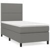 vidaXL Box spring postel s matrac&iacute; tmavě &scaron;ed&aacute; 90x190 cm textil