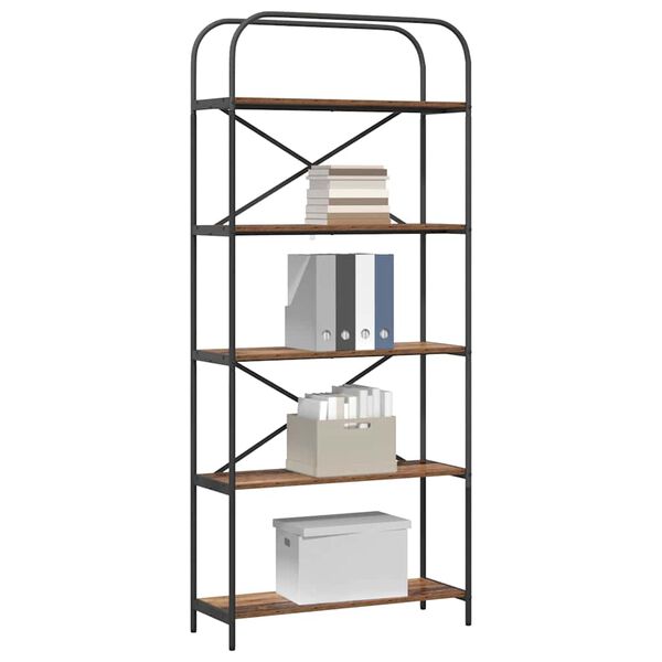 vidaXL Knihovna Star&eacute; dřevo 80 x 30 x 183 cm Kompozitn&iacute; dřevo