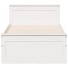 vidaXL Postel bez matrace s čelem bílá 75 x 190 cm masivní borovice