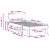 vidaXL R&aacute;m postele s čelo Př&iacute;rodn&iacute; 100 x 200 cm Masivn&iacute; borov&eacute; dřevo