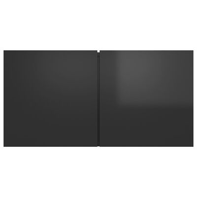 vidaXL 3dílný set TV skříněk černý s vysokým leskem dřevotříska