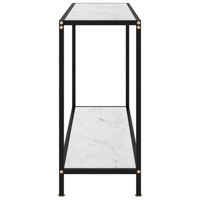 vidaXL Konzolový stolek bílý 120 x 35 x 75 cm tvrzené sklo