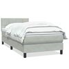 vidaXL Box spring postel s matrac&iacute; světle &scaron;ed&aacute; 80x210 cm samet