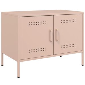 vidaXL TV skř&iacute;ňka růžov&aacute; 68 x 39 x 50,5 cm ocel
