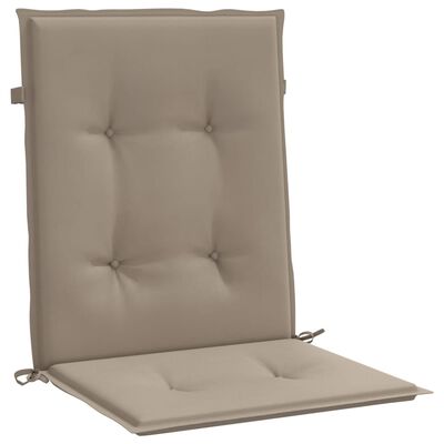 vidaXL Podušky na židli nízké opěradlo 6 ks taupe 100x50x3 cm oxford