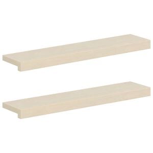 vidaXL Parapety 2 ks B&iacute;l&aacute; 70 x 15 x 2 cm Masivn&iacute; dubov&eacute; dřevo