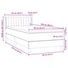 vidaXL Box spring postel s matrac&iacute; tmavě &scaron;ed&aacute; 90x220 cm samet