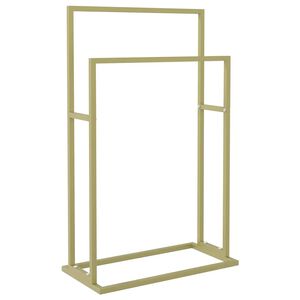 vidaXL Volně stoj&iacute;c&iacute; stojan na ručn&iacute;ky zlat&yacute; 48 x 24 x 78,5 cm železo