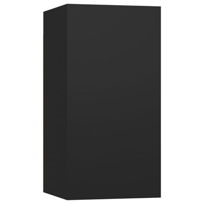 vidaXL 7dílný set TV skříněk černý dřevotříska