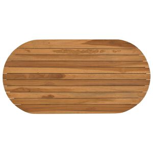 vidaXL Deska stolu 90 x 45 x 3,5 cm Ov&aacute;ln&yacute; Pevn&eacute; teakov&eacute; dřevo
