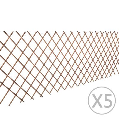 vidaXL Vrbový trelážový plot 5 ks 180 x 90 cm