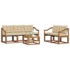 vidaXL Venkovn&iacute; pohovkov&aacute; souprava 6 pcs Přirozen&aacute; a B&eacute;žov&aacute;