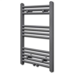 &Scaron;ed&yacute; žebř&iacute;kov&yacute; radi&aacute;tor na ručn&iacute;ky rovn&yacute; &uacute;středn&iacute; topen&iacute; 500 x 764 mm
