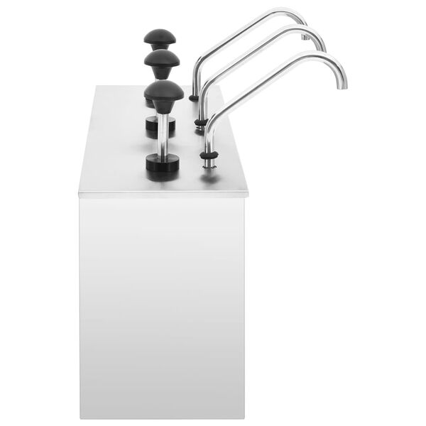 vidaXL Dávkovač omáček nerezová ocel 3 x 3,5 l