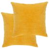 vidaXL Pol&scaron;t&aacute;ře bavlněn&yacute; samet 2 ks 45 x 45 cm žlut&eacute;