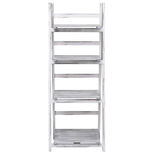 vidaXL 4patrový stojan na květiny šedý 43 x 33 x 113 cm dřevo