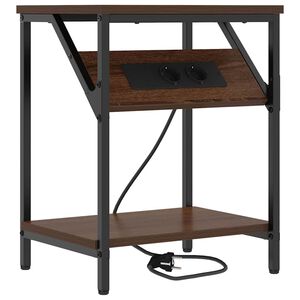 vidaXL Nočn&iacute; skř&iacute;ňka Hněd&yacute; dub 38 x 30 x 48 cm kompozitn&iacute; dřevo