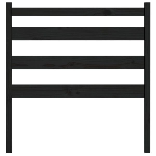 vidaXL Čelo postele černé 106 x 4 x 100 cm masivní borovice