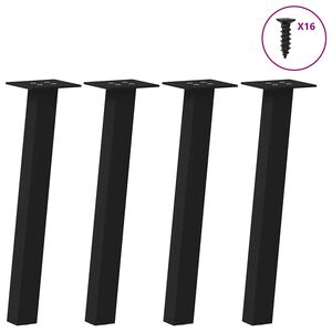 vidaXL Nohy ke konferenčn&iacute;mu stolku 4 ks čern&eacute; 30 cm ocelov&eacute;