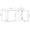 vidaXL N&aacute;stěnn&yacute; TV kabinet N&aacute;stěnn&yacute; Čern&yacute; dub 80 x 34.5 x 40 cm