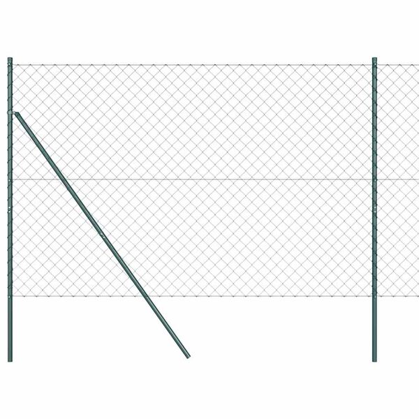 vidaXL Plotov&yacute; sloupek. Zelen&aacute; 1,5 x 25 m (60 x 60 mm mř&iacute;žka) Ocel