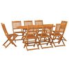 vidaXL 9d&iacute;ln&yacute; zahradn&iacute; j&iacute;deln&iacute; set 180x90x75 cm masivn&iacute; ak&aacute;ciov&eacute; dřevo