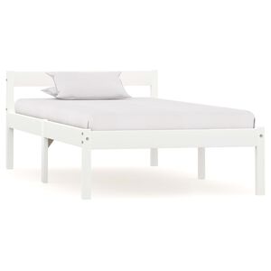 vidaXL R&aacute;m postele b&iacute;l&yacute; masivn&iacute; borov&eacute; dřevo 90 x 200 cm