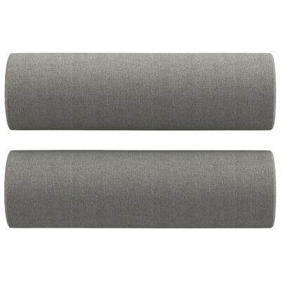 vidaXL 3místná pohovka s polštáři a poduškami tmavě šedá 210 cm textil