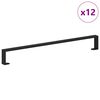 vidaXL N&aacute;bytkov&eacute; nohy 12 ks Čern&aacute; 796 x 40,5 x 100 mm Železo