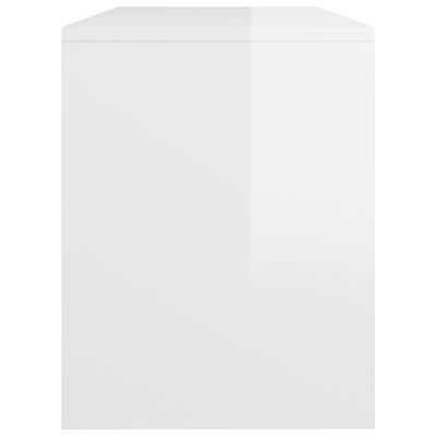 vidaXL Stolička k toaletnímu stolku lesklá bílá 70x35x45 cm kompozit
