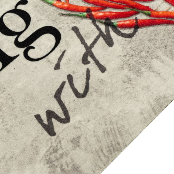 vidaXL Kuchyňsk&yacute; koberec omyvateln&yacute; Vařen&iacute; s papričkami 60x300cm samet