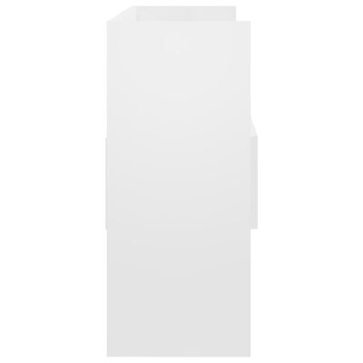vidaXL Příborník bílý s vysokým leskem 105 x 30 x 70 cm dřevotříska