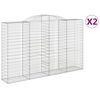 vidaXL Klenut&eacute; gabionov&eacute; ko&scaron;e 2 ks 300x50x180/200cm pozinkovan&eacute; železo