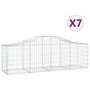 vidaXL Klenut&eacute; gabionov&eacute; ko&scaron;e 7 ks 200x50x60/80 cm pozinkovan&eacute; železo