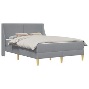 vidaXL R&aacute;m postele s matrac&iacute; s čelo Polyester