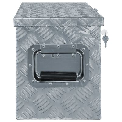 vidaXL Hliníkový box 76,5 x 26,5 x 33 cm stříbrný