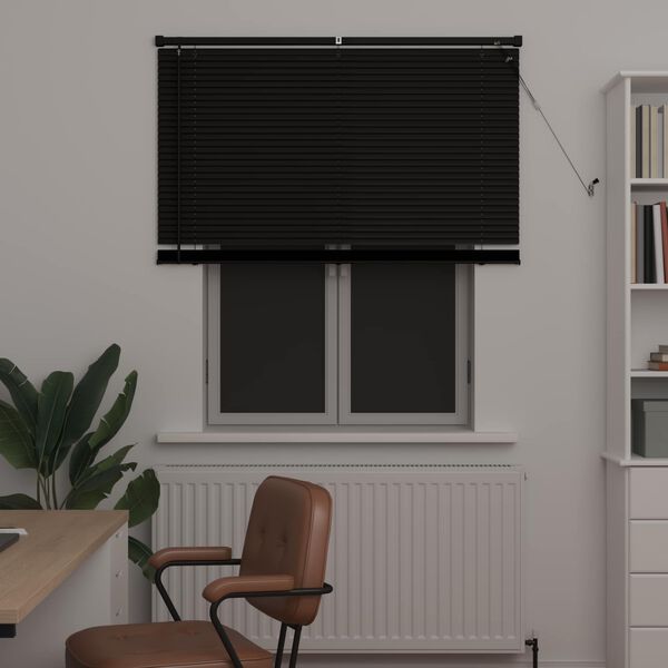 vidaXL Venet &scaron;koln&iacute; žaluzie Čern&yacute; 150 x 110 cm PVC