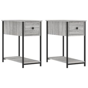 vidaXL Nočn&iacute; stolky 2 ks &scaron;ed&eacute; sonoma 30 x 60 x 60 cm kompozitn&iacute; dřevo