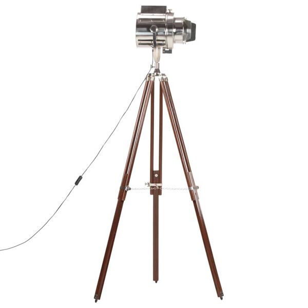 vidaXL Stojací lampa na stativu masivní mangovníkové dřevo 180 cm